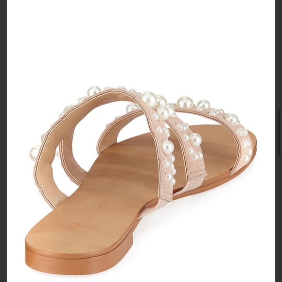 Neiman Marcus Prince Pearl Sandals Black NEW - Picture 3 of 4